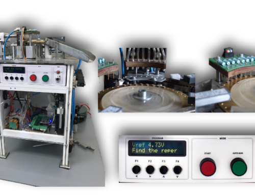 Stand for automatic testing of a component from a capsule activated by static energy