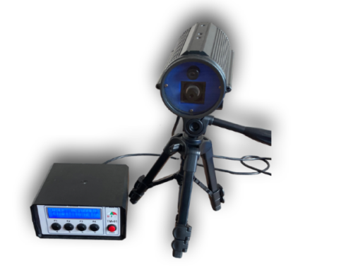 Timer for measuring the burning time of gunpowder compositions